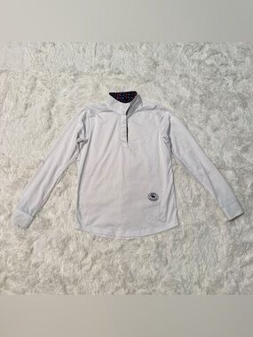 Child’s Large White Essex Classics Long Sleeve Horseback Riding Show Shirt